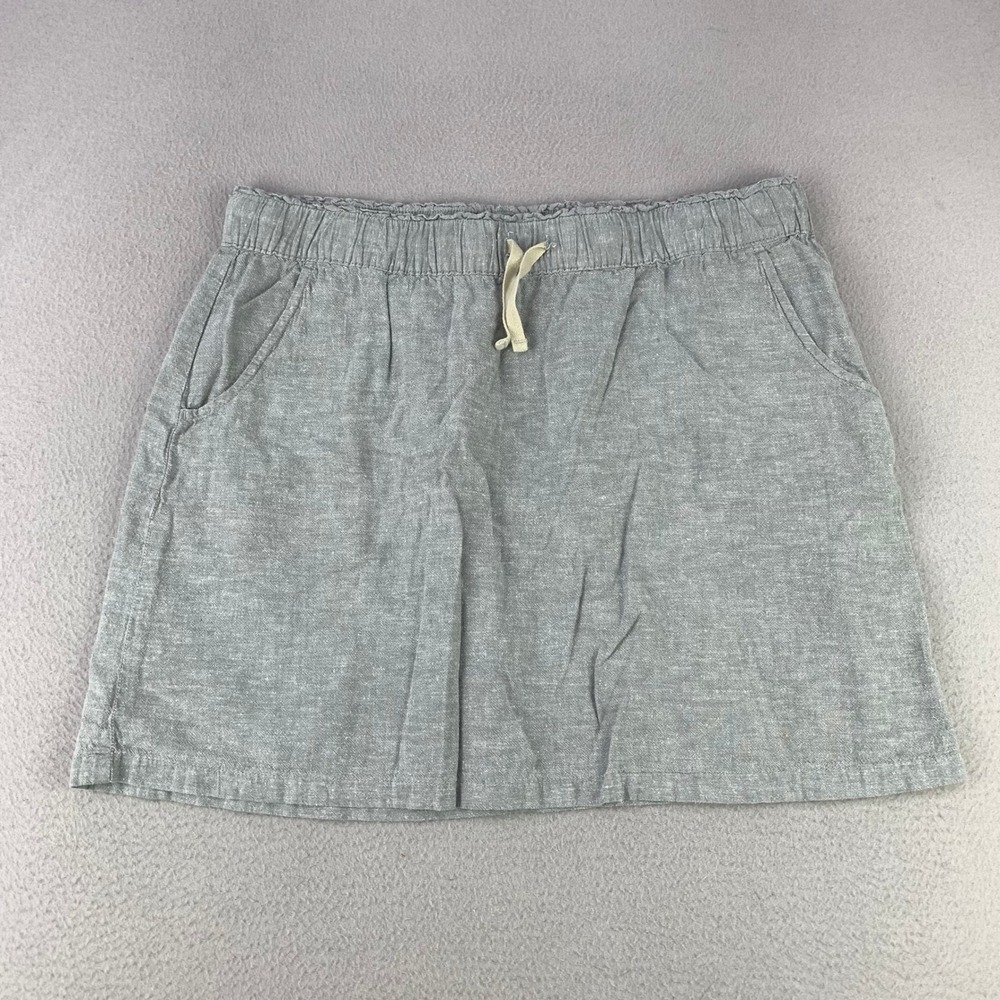 Patagonia Skirt Women Large Gray Hemp Organic Cotton Casual Elastic‎ Comfort